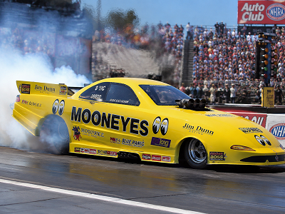 Jim Dunn with a Jim Dunn Racing Funny Car