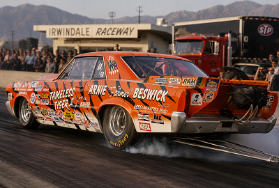 Arnie Beswick Tameless Tiger Pontiac drag car