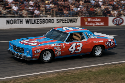 Richard Petty celebrating his 200th NASCAR victory