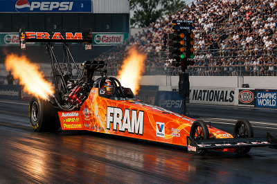 Cory McClenathan in a later Top Fuel dragster
