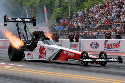 Doug Kalitta driving the Mac Tools Top Fuel dragster