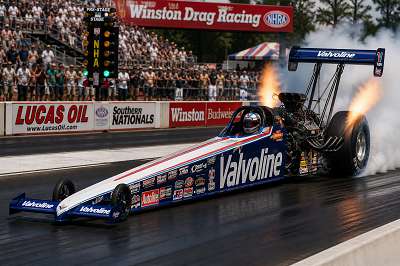 Joe Amato in his Top Fuel dragster