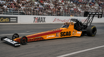 Tony Schumacher driving the U.S. Army Top Fuel dragster