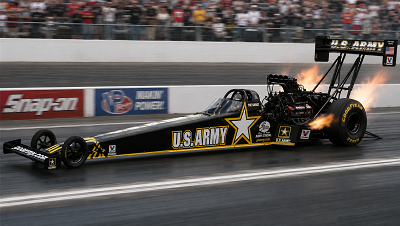 Tony Schumacher in a later-career Top Fuel dragster